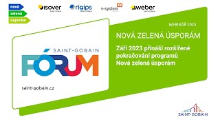 Webinář Nová zelená úsporám  Září 2023 přináší rozšířené pokračování programů NZÚ [upl. by Niabi]