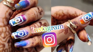 Instagram Logo Tutorial  Instagram Logo Nail Art  😜💅 [upl. by Ong819]