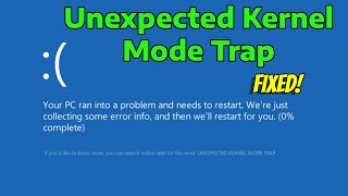 How To Fix Unexpected Kernel Mode Trap Blue Screen Error Code 0x0000007F Boot Fail Windows 11 [upl. by Ayrb32]