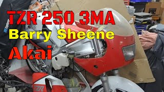 motorcycle fairing repairs tzr250 3ma 2nd akai project [upl. by Notsahc]