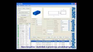Program AlnorCAM  Zestawienia Produkcyjne Kanałów Prostokątnych [upl. by Susy408]