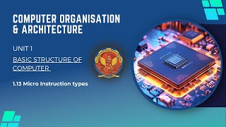 113 Micro Instruction Types  CS404 [upl. by Wittenburg]