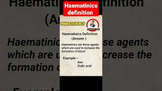 Haematinics definition with example [upl. by Enelez]