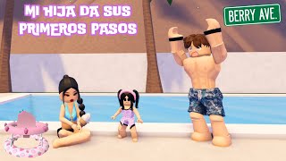 MI HIJA GÉNESIS DA SUS PRIMEROS PASOS EN BERRY AVENUE ROBLOX karo20Blox [upl. by Lorsung]