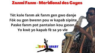 Zanmi Fanm quot Méridional des cayes quot Lyrics  Paroles [upl. by Matilda346]