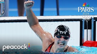 Katie Ledecky Wins Gold With Over 10 Second Lead and Sets New Olympic Record  Paris Olympics [upl. by Bachman]