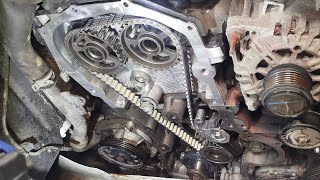 Ford Transit Custom 20tdci Eco Blue 96 kW YMF6 Wet timing belt and oil pump belt change [upl. by Janka]