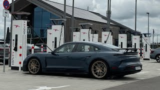 Porsche Taycan Turbo GT Autobahn Top Speed Chasing 200 MPH In An UltraFast Electric Car [upl. by Legge]