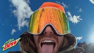 Dew VR Snow Experience Backcountry Snowboarding  Mountain Dew [upl. by Onaireves]