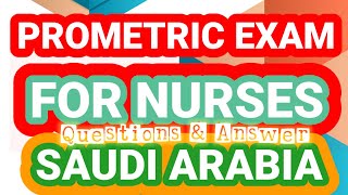 The Latest Prometric Exam For Nurses  MOH SAUDI ARABIA  Question amp Answer [upl. by Daughtry]