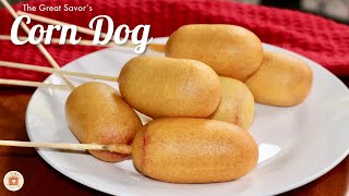 Easiest CORN DOGS Recipe with Pancake Mix  Corn Dog Semi Pro [upl. by Corenda]