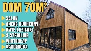 Dom 70m2 BEZ POZWOLENIA  OPROWADZAM 3 sypialnie 2 łazienki garderoba salon z aneksem kuchennym [upl. by Letsyrc908]