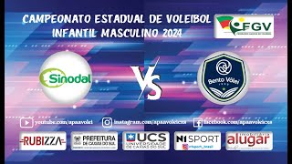 CAMPEONATO ESTADUAL DE VOLEIBOL INFANTIL MASCULINO 2024  SINODAL x BENTO VOLEI [upl. by Bomke]