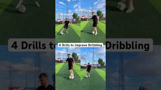 4 Drills to Improve Your Dribbling 🔥 footballtraining [upl. by Notnerb]