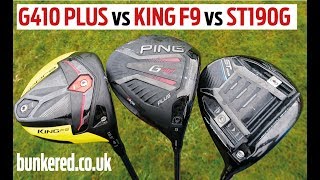 Ping G410 Plus vs Cobra KING F9 SPEEDBACK vs Mizuno ST190G drivers [upl. by Mazlack931]