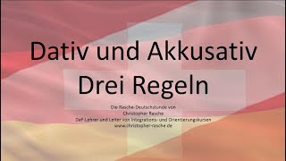 Dativ und Akkusativ Drei Regeln [upl. by Mozelle]