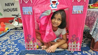 MY NEW HOUSE 🏠 tenthouseforkids playhouse toys toyhouse myplayhouse [upl. by Ivek]