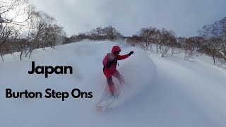 Riding Burton Step Ons In Japan Powder [upl. by Chas]