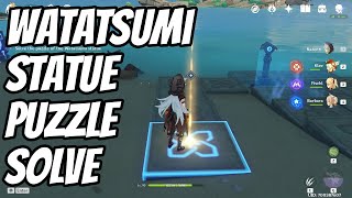 Solve the puzzle of the Watatsumi statue  Solitary Sea Beast  Genshin Impact [upl. by Sylas]