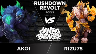 Akoi The Torment  vs Rizu75 Urdah  Rushdown Revolt Winners Pools  COMBO BREAKER 2023 [upl. by Grinnell]