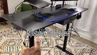 FEZIBO Standing Desk Is Height Adjustable Review  Is It Worth It [upl. by Anirehs]