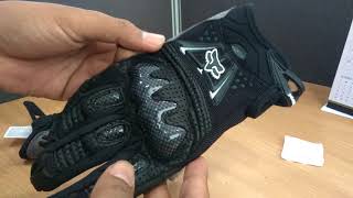 Review hands glove FOX RACING BOMBER BLACK [upl. by Ivens183]