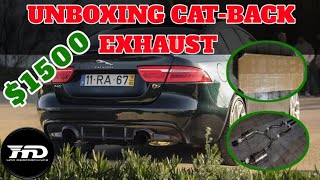 UNBOXING MY 1500 HMD EXHAUST FOR MY JAGUAR XE V6 SUPERCHARGER [upl. by Mllly245]