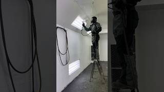 CLEANING PAINT BOOTH APPLYING PEELABLE COATING automobile paintlife autobody car satisfying [upl. by Llenrep841]