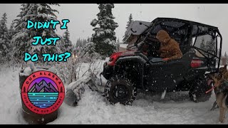 Cleaning up after First Snowstorm of the Season  Alaskan Off Grid Homestead [upl. by Ahsemad]