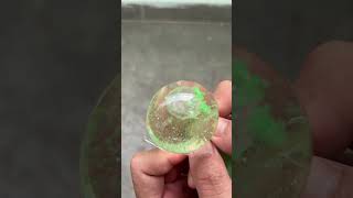 Green Glitter Balloon nano tape 풍선 나노 테이프 asmr experiment nanotap balloon [upl. by Enilekcaj]