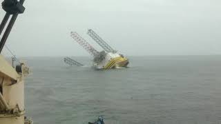 Jackup  Saipem Accident 2013 [upl. by Balliol]