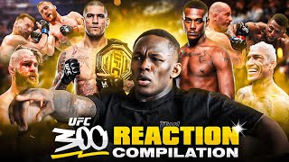 Israel Adesanyas BEST Reactions To UFC 300 Fighters [upl. by Eilime389]