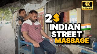 2 Head amp Back Massage in 🇮🇳 Street Barber Pradeep asmr indianbarber sensoryoverload relaxation [upl. by Nealson]