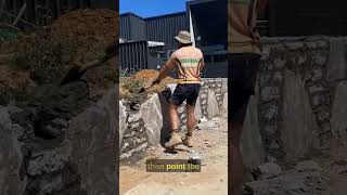 Retaining Wall Joints stonewalling stonewall architecture concrete stonemason diy [upl. by Joellen]