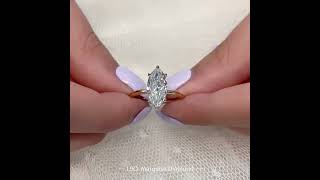 190 carat Marquise Diamond TwoTone Solitaire Engagement Ring [upl. by Wright]