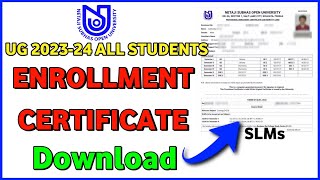 NSOU UG 202324 Enrollment Certificate Download Step by Step  NSOU Enrollment Certificate Download [upl. by Tracy]