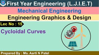 Lec15Cycloidal Curves  Engineering Graphics amp Design  First Year Engineering [upl. by Denby]