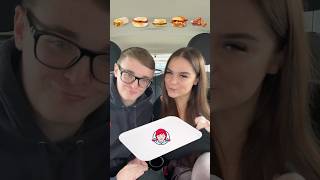 Can he GUESS my WENDYS Order😳🍔 challenge game vs guess wendys foodie couple fyp [upl. by Kayley497]