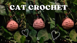 Crochet Cat Keychain  Simple amp Easy Amigurumi Cat Tutorial  Tutorial Gantungan kunci kucing [upl. by Eynttirb]