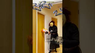 Funny video try not to laugh Alien vs Ghost face in London house bhoot wala shorts viralvideo [upl. by Lothaire232]