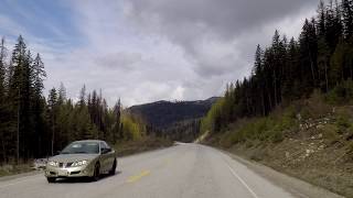 Driving in BC Province British Columbia Canada  Between CASTLEGAR City amp Grand Forks [upl. by Leopold]