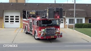 Park Ridge Fire Department Tower 36 and Ambulance 36 Responding [upl. by Kersten66]