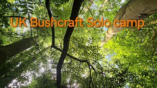 UK Solo Bushcraft stealth Camp  sleeping bag test OEX fathom  Bushcraft [upl. by Gannon64]