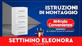 Istruzioni di montaggio Settimino Eleonora 5C  MONDO CONVENIENZA [upl. by Laynad]