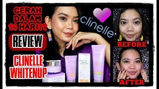 REVIEW CLINELLE WHITEN UP SERIES  GEL CLEANSER DAY CREAM NIGHT CREAM [upl. by Haik561]