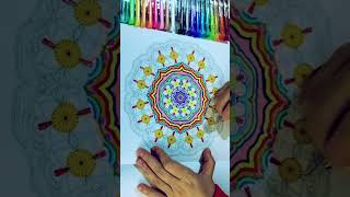 shorts fullterapia63 art mandalas painting satisfying coloreo [upl. by Boulanger661]