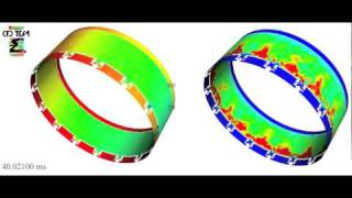 Azimuthal instability acoustic mode in an annular combustion chamber [upl. by Enyawud]