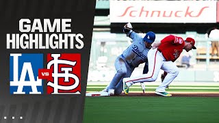 Dodgers vs Cardinals Game Highlights 81724  MLB Highlights [upl. by Amalburga]