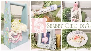 5 EASY SHABBY CHIC DIYS  DIYS USING TRANSFERS  DIY HOME DECOR  SHABBY CHIC HOME DECOR DIYS [upl. by Decrem]