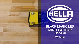 Unboxing Hella Black Magic 62quot Mini Lightbar  Flood 358176201 [upl. by Ailama]